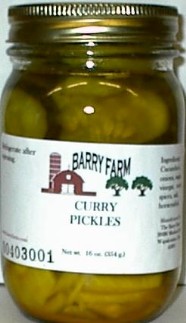 glass of Barry Farm Curry Pickles