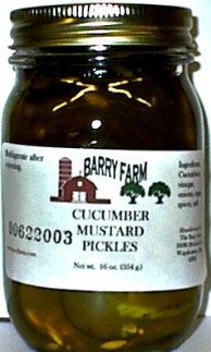 glass of Barry Farm Mustard Pickles