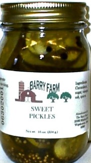 glass of Barry Farm Sweet Pickles