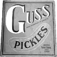 Guss' Pickles 1920 advertising poster