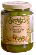 glass of Sechlers Genuine Dill Pickles
